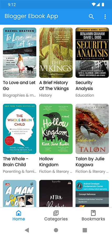Blogger Ebook App