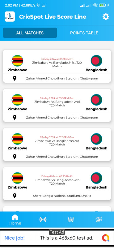 CricSpot Live Score Line with AdMob Ads Android