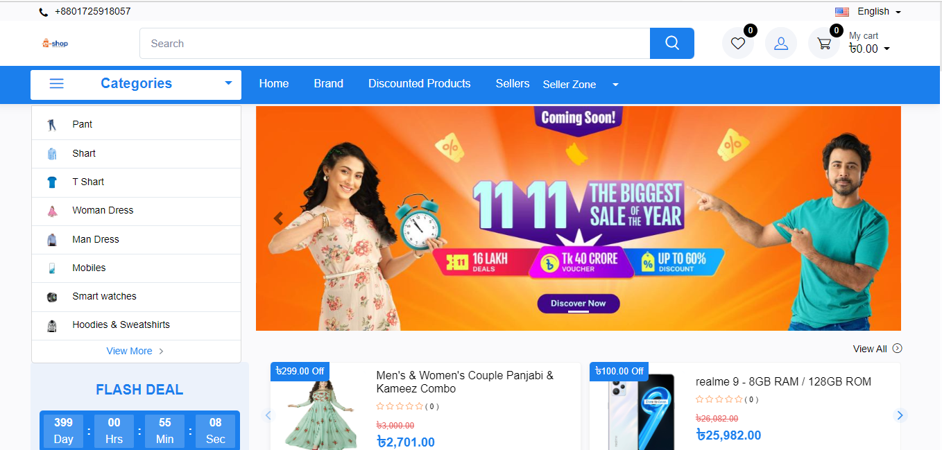Ecommerce Website (Single & Multi-Vendor) With Laravel Admin Panel
